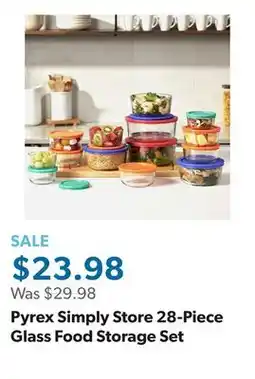 Sam's Club Pyrex Simply Store 28-Piece Glass Food Storage Set offer