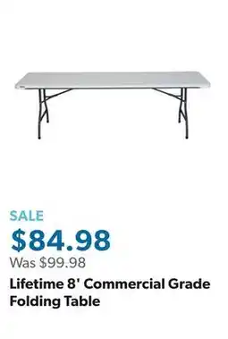 Sam's Club Lifetime 8' Commercial Grade Folding Table offer