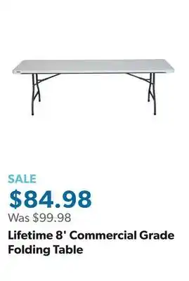 Sam's Club Lifetime 8' Commercial Grade Folding Table offer