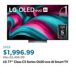 Sam's Club LG 77 Class C5 Series OLED evo AI Smart TV offer
