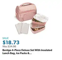 Sam's Club Bentgo 4-Piece Deluxe Set With Insulated Lunch Bag, Ice Packs & Bento Classic offer