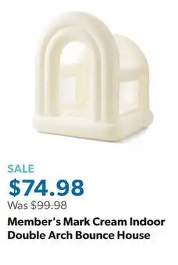 Sam's Club Member's Mark Cream Indoor Double Arch Bounce House offer