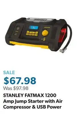 Sam's Club STANLEY FATMAX 1200 Amp Jump Starter with Air Compressor & USB Power offer
