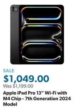 Sam's Club Apple iPad Pro 13 Wi-Fi with M4 Chip - 7th Generation 2024 Model offer