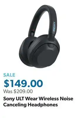 Sam's Club Sony ULT Wear Wireless Noise Canceling Headphones offer