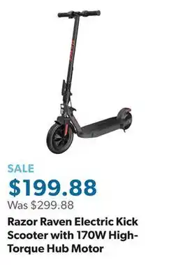 Sam's Club Razor Raven Electric Kick Scooter with 170W High-Torque Hub Motor offer