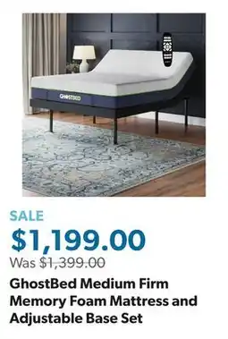 Sam's Club GhostBed Medium Firm Memory Foam Mattress and Adjustable Base Set offer