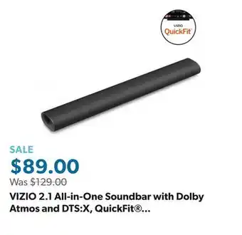 Sam's Club VIZIO 2.1 All-in-One Soundbar with Dolby Atmos and DTS:X, QuickFit Compatible offer