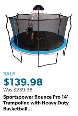Sam's Club Sportspower Bounce Pro 14' Trampoline with Heavy Duty Basketball System offer
