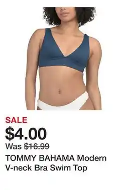 Marshalls TOMMY BAHAMA Modern V-neck Bra Swim Top offer