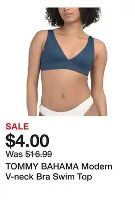 Marshalls TOMMY BAHAMA Modern V-neck Bra Swim Top offer