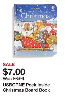 Marshalls USBORNE Peek Inside Christmas Board Book offer
