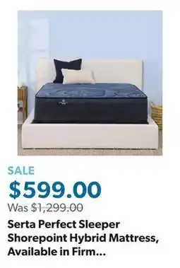 Sam's Club Serta Perfect Sleeper Shorepoint Hybrid Mattress, Available in Firm and Plush offer