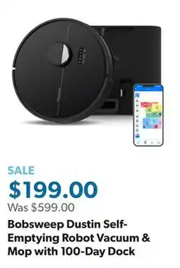 Sam's Club Bobsweep Dustin Self-Emptying Robot Vacuum & Mop with 100-Day Dock offer