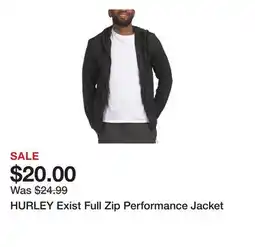 Marshalls HURLEY Exist Full Zip Performance Jacket offer