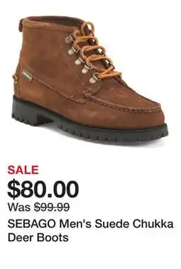 Marshalls SEBAGO Men's Suede Chukka Deer Boots offer