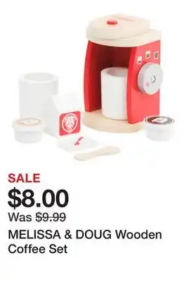 Marshalls MELISSA & DOUG Wooden Coffee Set offer