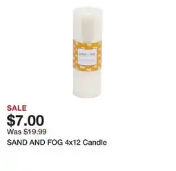 Marshalls SAND AND FOG 4x12 Candle offer