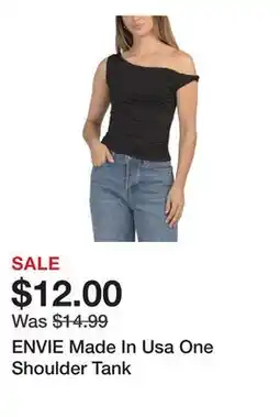 Marshalls ENVIE Made In Usa One Shoulder Tank offer