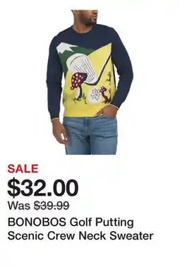 Marshalls BONOBOS Golf Putting Scenic Crew Neck Sweater offer