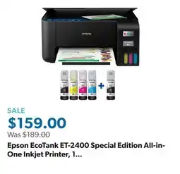 Sam's Club Epson EcoTank ET-2400 Special Edition All-in-One Inkjet Printer, 1 Bonus Black Ink Bottle offer