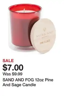 Marshalls SAND AND FOG 12oz Pine And Sage Candle offer