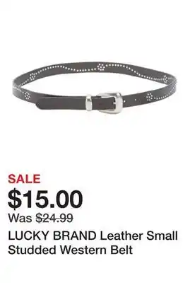 Marshalls LUCKY BRAND Leather Small Studded Western Belt offer