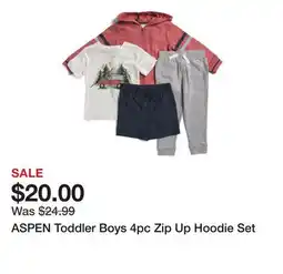 Marshalls ASPEN Toddler Boys 4pc Zip Up Hoodie Set offer