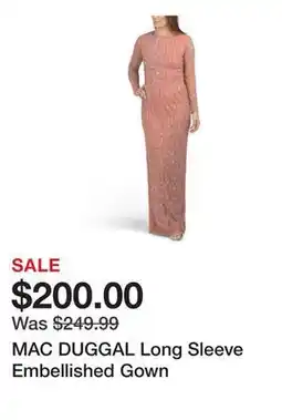 Marshalls MAC DUGGAL Long Sleeve Embellished Gown offer