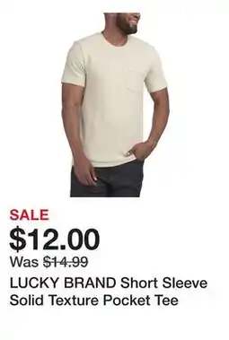 Marshalls LUCKY BRAND Short Sleeve Solid Texture Pocket Tee offer