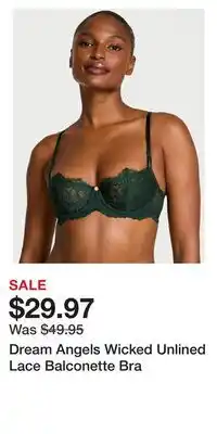 Victoria's Secret Dream Angels Wicked Unlined Lace Balconette Bra offer