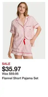 Victoria's Secret Flannel Short Pajama Set offer