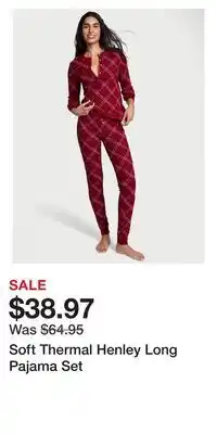 Victoria's Secret Soft Thermal Henley Long Pajama Set offer