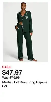 Victoria's Secret Modal Soft Bow Long Pajama Set offer