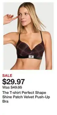 Victoria's Secret The T-shirt Perfect Shape Shine Patch Velvet Push-Up Bra offer