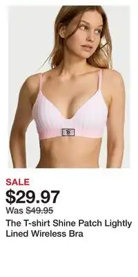 Victoria's Secret The T-shirt Shine Patch Lightly Lined Wireless Bra offer