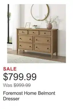Costco Foremost Home Belmont Dresser offer