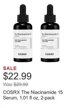 Costco COSRX The Niacinamide 15 Serum, 1.01 fl oz, 2-pack offer
