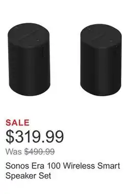 Costco Sonos Era 100 Wireless Smart Speaker Set offer