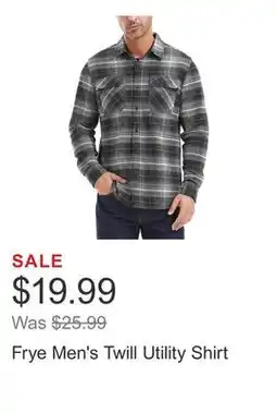 Costco Frye Men's Twill Utility Shirt offer