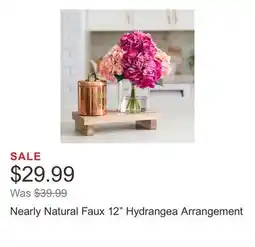 Costco Nearly Natural Faux 12 Hydrangea Arrangement offer