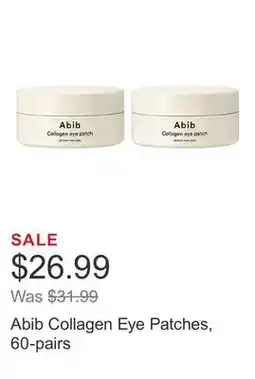 Costco Abib Collagen Eye Patches, 60-pairs offer