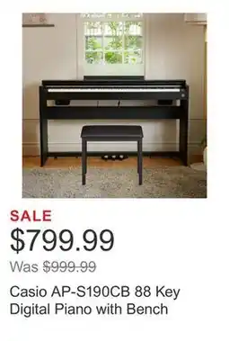 Costco Casio AP-S190CB 88 Key Digital Piano with Bench offer