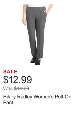 Costco Hilary Radley Women's Pull-On Pant offer