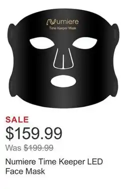 Costco Numiere Time Keeper LED Face Mask offer