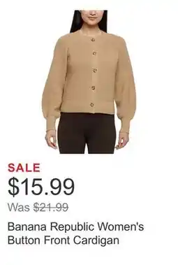 Costco Banana Republic Women's Button Front Cardigan offer