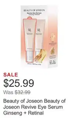 Costco Beauty of Joseon Beauty of Joseon Revive Eye Serum Ginseng + Retinal offer