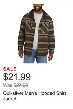 Costco Quiksilver Men's Hooded Shirt Jacket offer