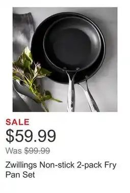 Costco Zwillings Non-stick 2-pack Fry Pan Set offer