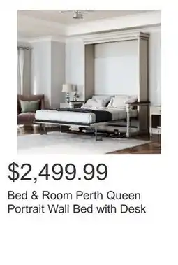 Costco Bed & Room Perth Queen Portrait Wall Bed with Desk offer